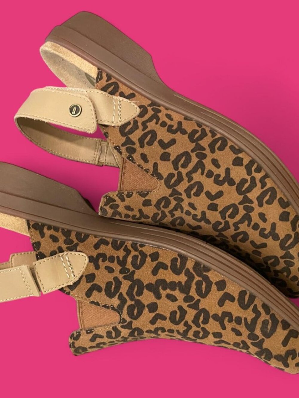 Revitalign Idyllwild Clog Brown Leopard Suede Orthotic Women’s Size 10B